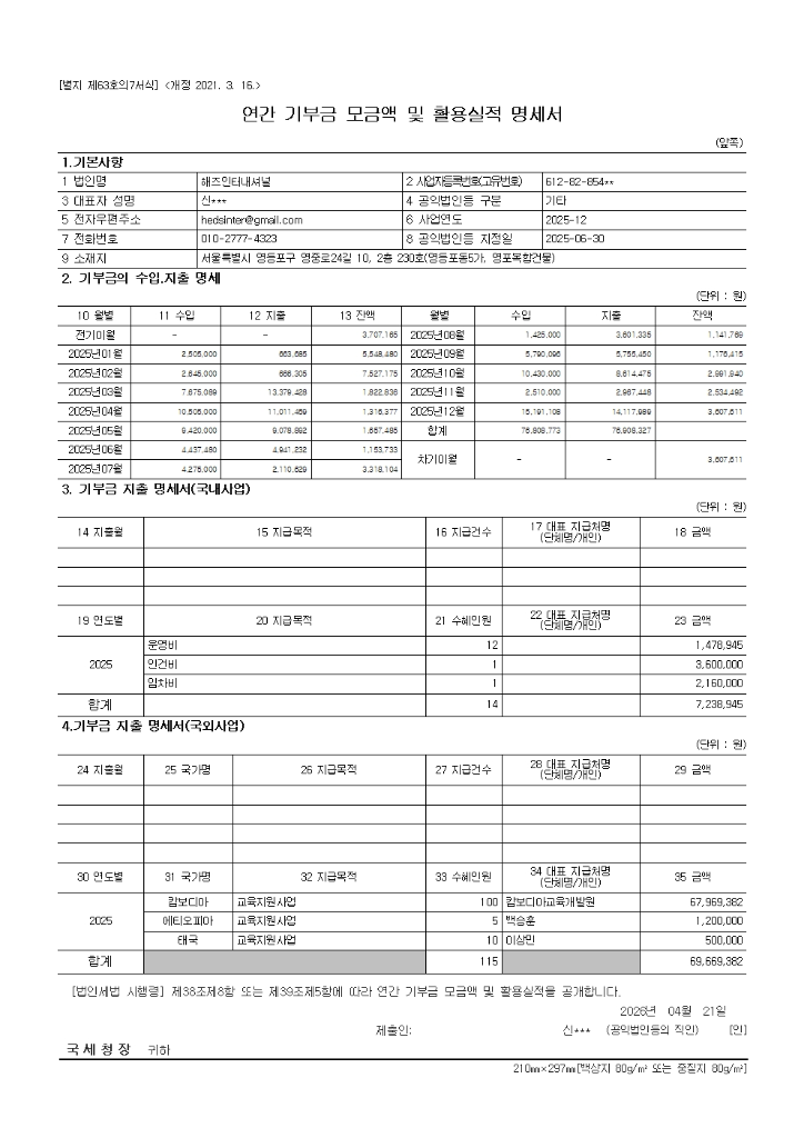 2026 기부금내역